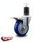 Service Caster 4'' Blue Poly Swivel 1-5/8'' Expanding Stem Caster Total Lock Brake SCC-EXTTL20S414-PPUB-BLUE-158 - alternate 4